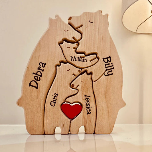 Family - Wooden Bears Family - Wooden Pet Carvings