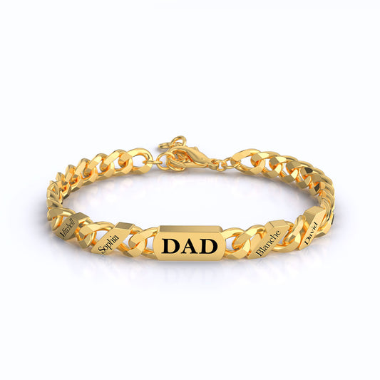 Father's Day Gift Custom Fashion Name Chain Bracelet