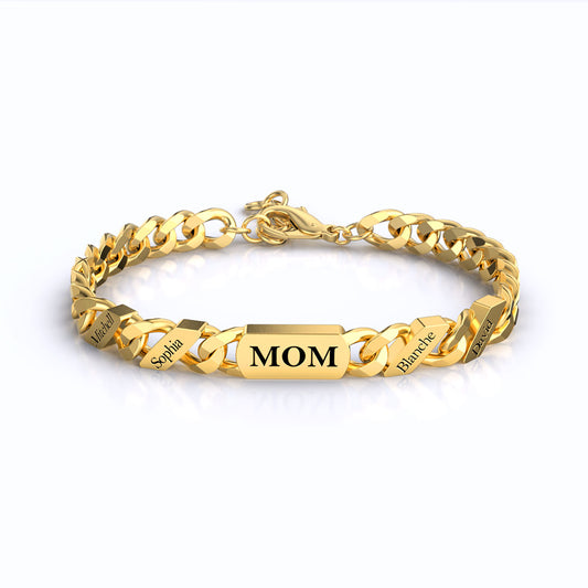 Custom Fashion Name Chain Bracelet For Mother's Day Gift
