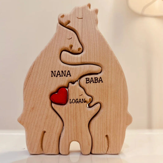 Family - Wooden Bears Family - Wooden Pet Carvings