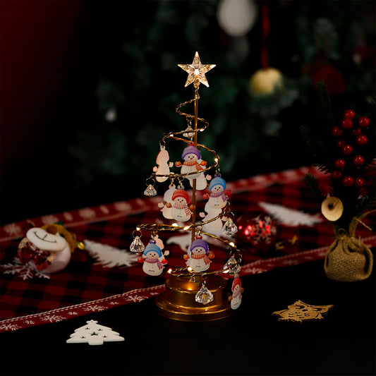 Christmas Gift Custom Family Name Crystal Tree Lights