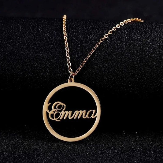 Mother's Day Gift Personalized Round Pendant Necklace