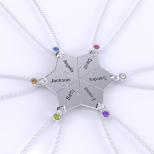 Mother's Day Gift Snowflake puzzle necklace or keychain