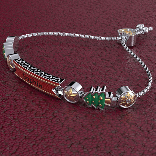 Christmas Gift-Granddaughter Bolo Bracelet With Engravings