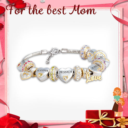 Forever In A Mother's Heart Personalized Birthstone Bracelet