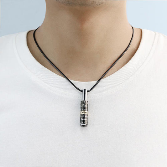 Christmas Gifts Personalized whistle-type bar necklace for men