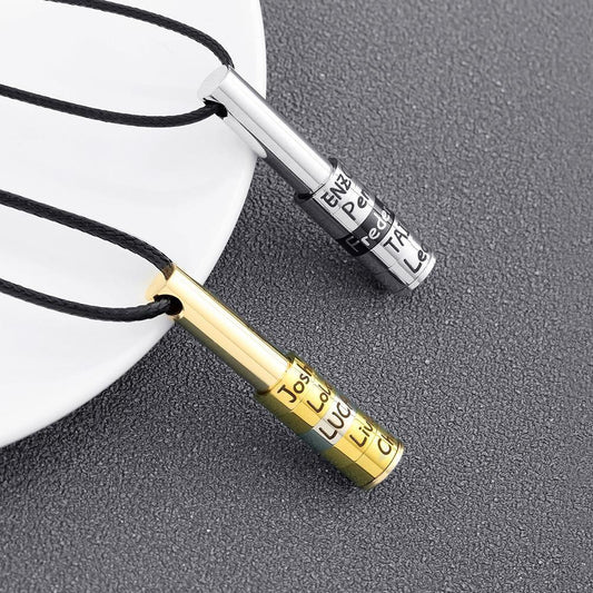 Christmas Gifts Personalized whistle-type bar necklace for men