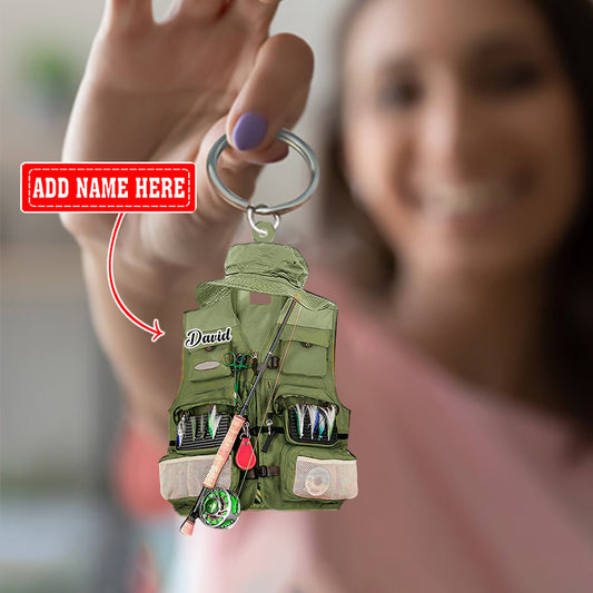 Personalized Acrylic Keychain-Great Gift Idea For Fishing Lovers