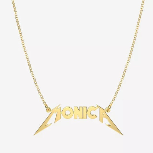 Mother's Day Gift Handmade Personalized Metallica Style Name Necklace