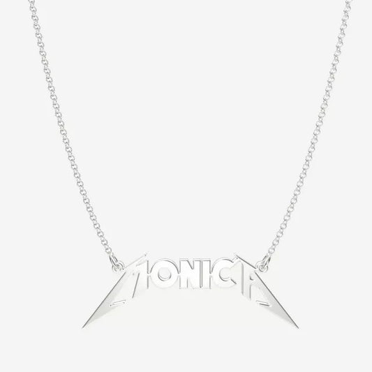 Mother's Day Gift Handmade Personalized Metallica Style Name Necklace