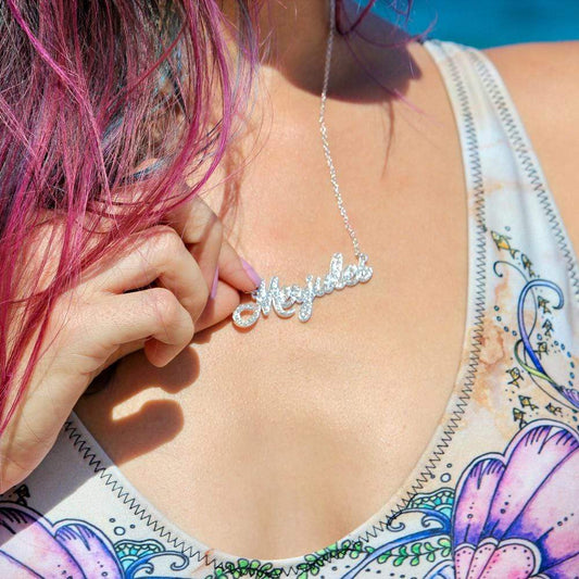 Personalized Shiny Diamond Name Necklace