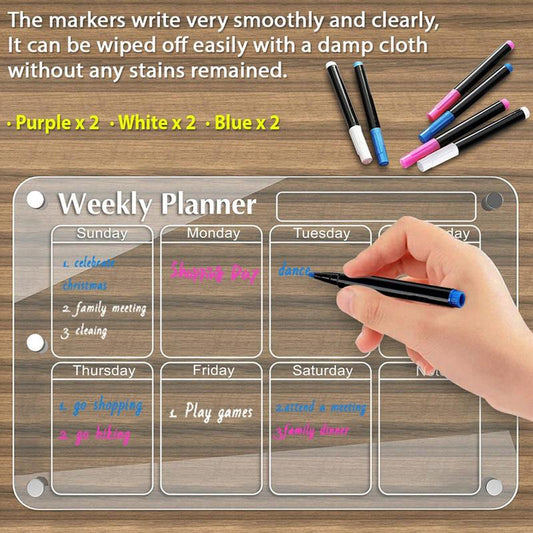 📆Magnetic Schedule Planner For Fridge | Permanently reusable