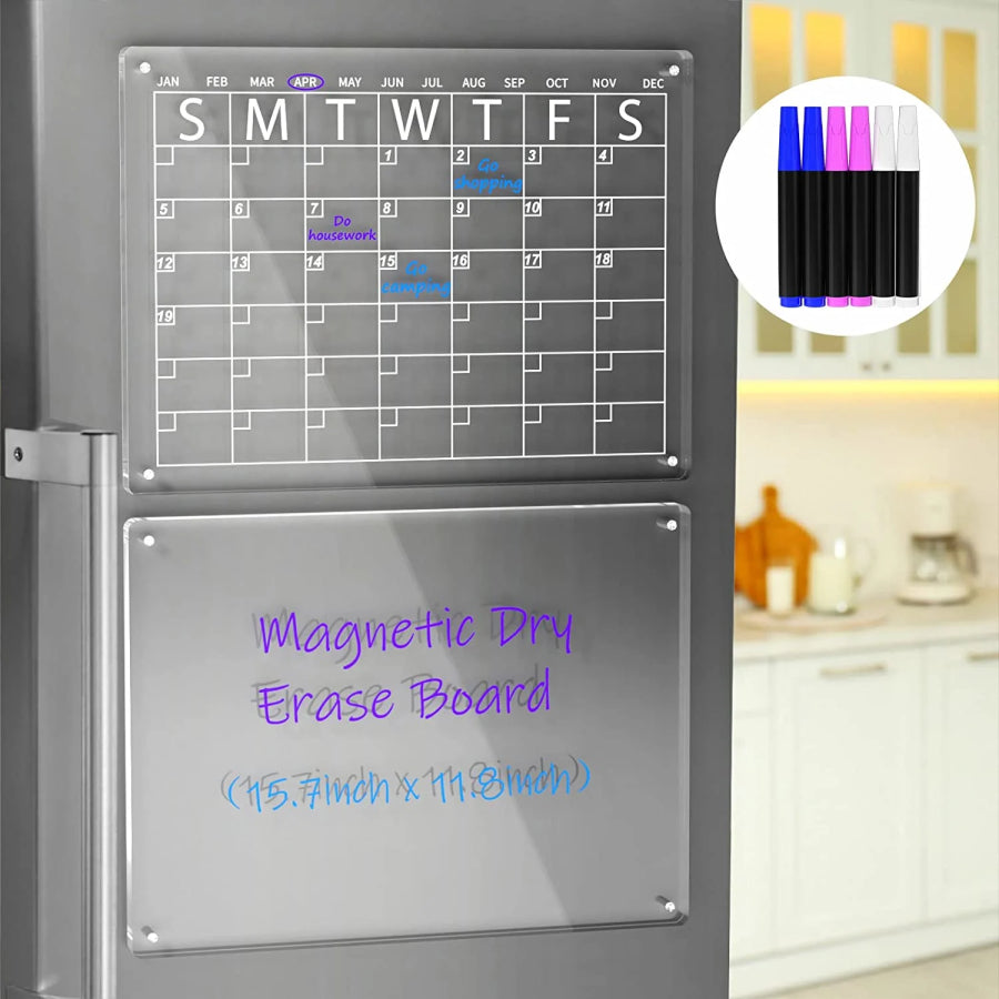 📆Magnetic Schedule Planner For Fridge | Permanently reusable ...
